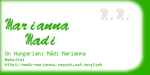 marianna madi business card